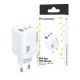 4. Wozinsky CGWCW 65W GaN Wandladegerät USB-A / 2 x USB-C - Weiß