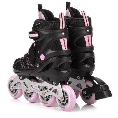 9. Meteor M 34-37 Urbo Rollschuhe Schwarz/Pink