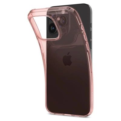 6. Spigen Crystal Flex Hülle für iPhone 15 Pro Max – rosa und transparent