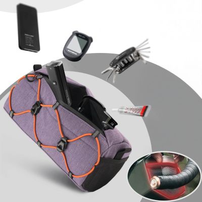 4. Rockbros 30110054005 Lenkertasche für Fahrräder, 2,2 l – Lila