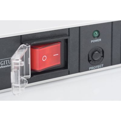 4. Digitus PDU 19" Rackmount-Steckdosenleiste, 7 Schuko-Steckdosen, 2,0 m, 1 Unischuko-Stecker, 16 A, Ein/Aus-Schalter, Überlastschutz, Aluminiumprofil