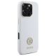 4. Guess Silikon Logo Strass 4G Hülle für iPhone 16 Pro – weiß