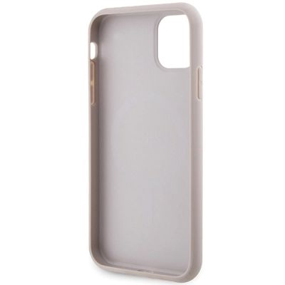 7. Guess GUHMN61G4GFRP iPhone 11 6,1" / Xr rosa/rosa Hardcase 4G Collection Leder Metall Logo MagSafe
