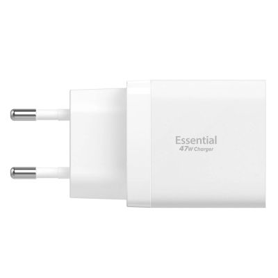 3. Spigen Essential EE472EU 2-Port USC-C 47W Wandladegerät – weiß