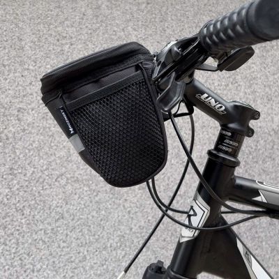 11. Wozinsky Fahrradtasche für den Lenker mit Handyhülle, 2 l, schwarz (WBB12BK)