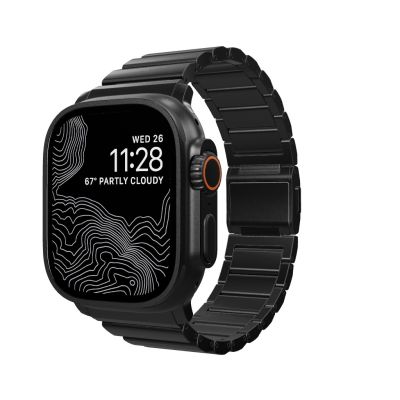 3. NOMAD Titanarmband – Titanarmband für Apple Watch 46 mm/49 mm (schwarze Hardware) V2