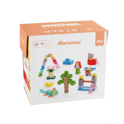 2. Marioinex Mini-Waffel-Bausteine, 300 Teile, Pastell