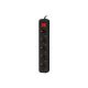 4. LANBERG Steckdosenleiste 1,5 m, 5 x 230 V SCHUKO mit Schalter, Kabel aus reinem Kupfer, schwarz