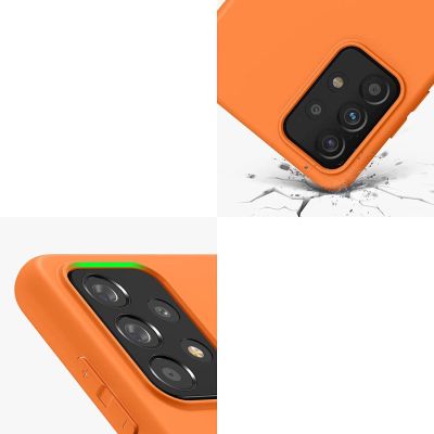 3. Silicone Case Flexibel Gummi Handyhülle Silikon Schutzhülle für Samsung Galaxy A22 4G rot