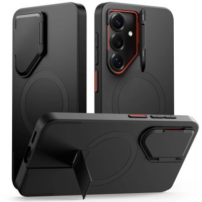 Tech-Protect Kevlar Aura MagSafe Hülle für Samsung Galaxy S26 – Schwarz und Orange