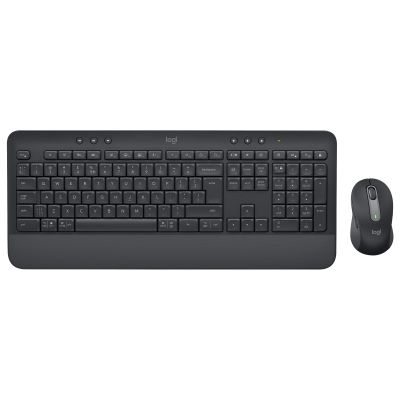 4. Logitech Signature MK650 Combo für Unternehmen: Tastatur und Maus (Büro, Bluetooth, QWERTZ, American International, Graphit)