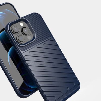 2. Thunder Case Flexibel Robuste Panzer Handyhülle TPU Schutzhülle für iPhone 13 Pro Max blau