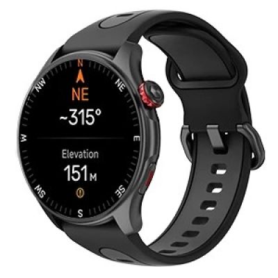 5. myPhone Smartwatch mit GPS, AMOLED-Display (1,43 Zoll), wasserdicht, Schwarz