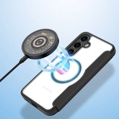 5. Dux Ducis Skin X Pro Hülle für Samsung S24+ mit Magnetring und Klappe – Schwarz