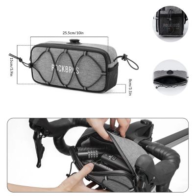 3. Rockbros TL001 ROAD TO SKY 1,9L Lenkertasche, wasserdicht – Grau