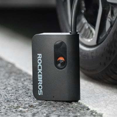 11. Rockbros L1 Mini-Akkupumpe, 70 psi Kompressor, 200 mm Schrader-Schlauchlänge – Schwarz