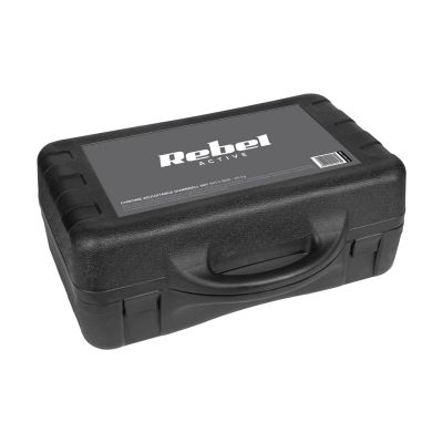 6. REBEL ACTIVE VERSTELLBARE CHROM-HANTELN IM KOFFER MIT HANTELSTANGE, SET 30 KG