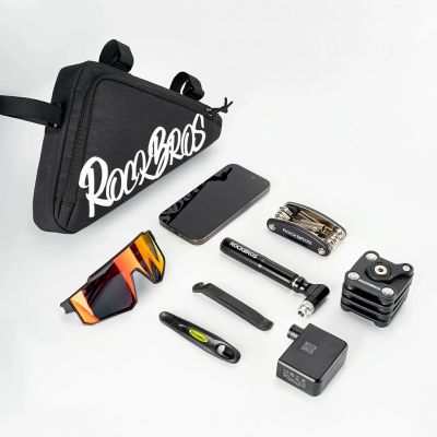 5. Rockbros G002 Flash Journey Dreieck-Rahmentasche 1,4 l – Schwarz