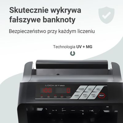 4. Extralink LockStar MG X-300 | Professioneller Banknotenzähler | UV, IR
