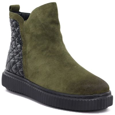5. Gefütterte grüne Damen-Ankle-Boots Potocki Z25-JE19365