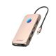 Orico XCR 12-in-1 RGB USB-C Dockingstation mit 3x USB-A 3.1, 1x USB-A 2.0, 1x USB-C PD 100W, 1x USB-C 3.1, 1x HDMI 1.4 4K 30Hz, 1x VGA 1080p, 1x microSD/SD 3.0, 1x RJ Gigabit Ethernet und 1x Audio CTIA 3,5mm – Roségold