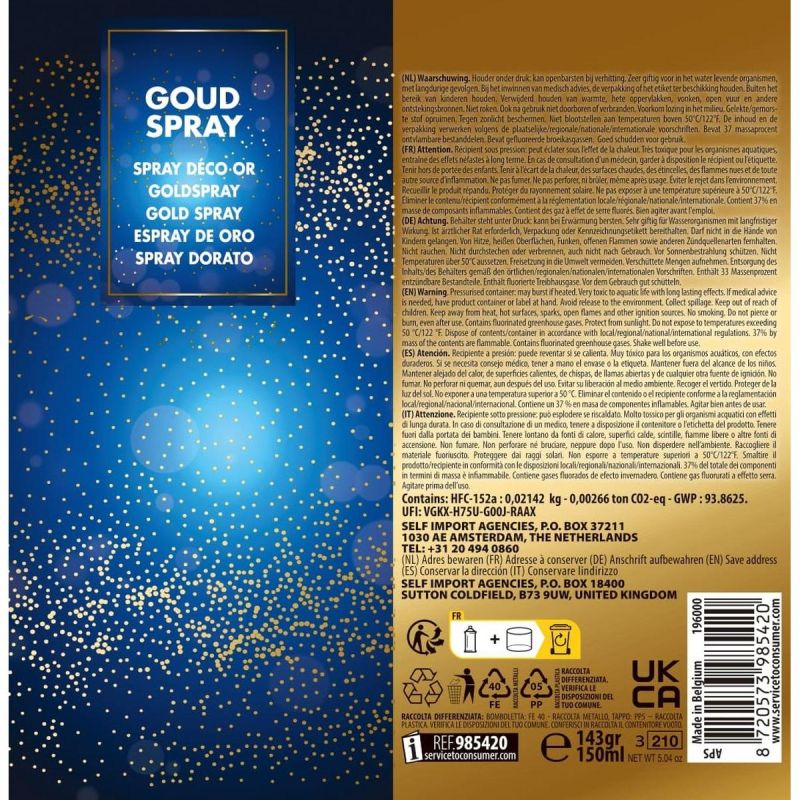 10. Dekorativer Lack 150ml Gold