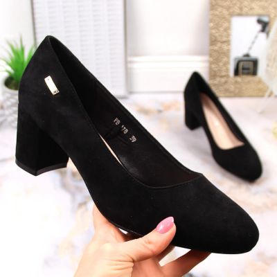 5. Sergio Leone W SK314D Wildleder Pumps mit Absatz Schwarz