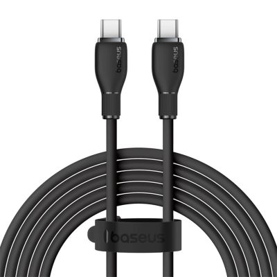 Baseus Pudding Series USB-C-Kabel – USB-C 100 W 1,2 m – Schwarz