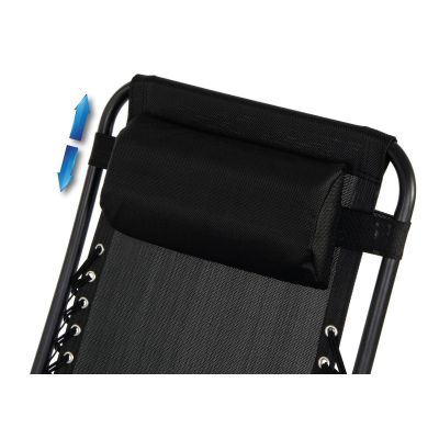 24. Faltbarer Gartenstuhl, multifunktional, 175 x 52/65 x 107 cm, schwarz