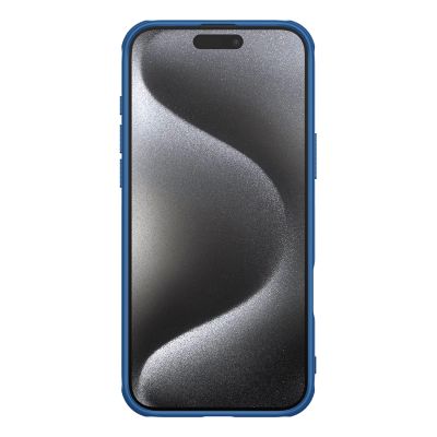 4. Nillkin Super Frosted Shield Pro Hülle für iPhone 16 Pro – blau