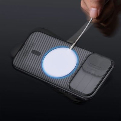 15. Nillkin CamShield Pro MagSafe-kompatible Hülle für iPhone 17 – Transparent Schwarz