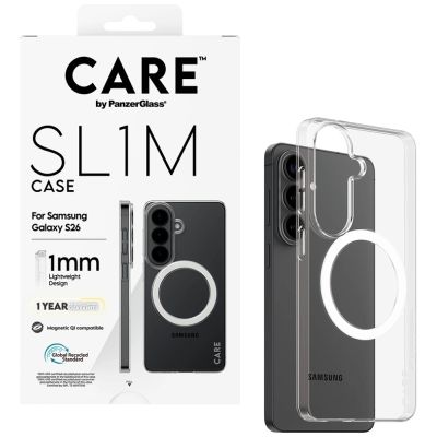4. CARE by PanzerGlass SL1M Hülle für Samsung Galaxy S26 - Transparent