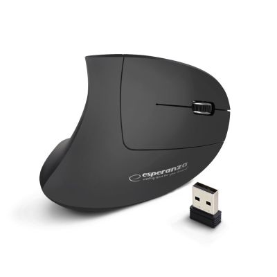 9. ESPERANZA Drahtlose Vertikalmaus 2,4 GHz Corvus EM133