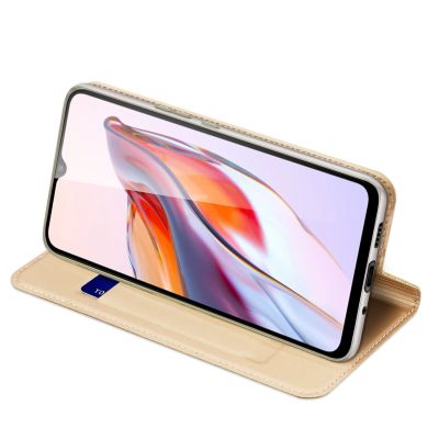 6. Dux Ducis Skin Pro Hülle für Xiaomi Redmi 11A / Poco C55 / Redmi 12C Cover Flip Card Wallet Stand Gold