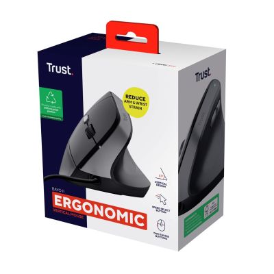 8. TRUST BAYO II ERGONOMISCHE MAUS SCHWARZ (25144)