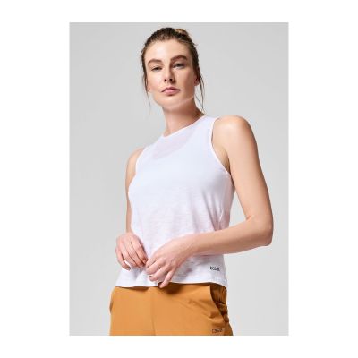 2. CASALL Soft Texture Tank Weißes Trainings-T-Shirt