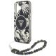 5. Guess Palm Trees Triangle Pearl Strap MagSafe iPhone 16 Hülle Schwarz