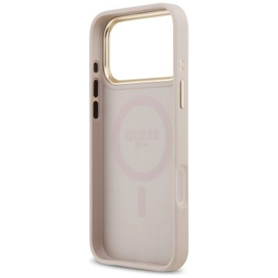 7. Guess Peony Hot Stamp MagSafe Case für iPhone 17 Pro Max - Pink