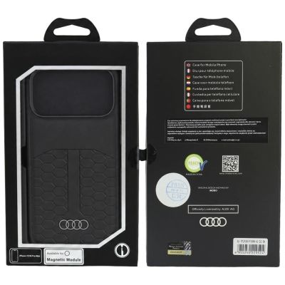 5. Audi Lederhülle MagSafe für iPhone 18 Pro Max / 17 Pro Max – Schwarz