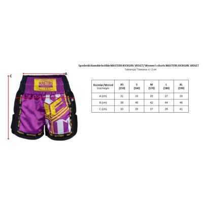 5. MASTERS KICKGIRL VIOLET Damenshorts