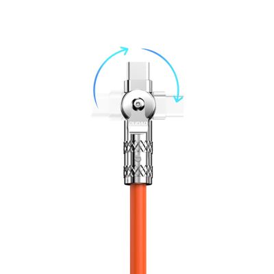 4. Dudao L24AL USB-A – Lightning Winkelkabel mit 180°-Drehung 30 W 1 m – Orange