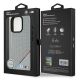 8. BMW M Perforierte Tricolor Line MagSafe Hülle für iPhone 16 Pro - Grau