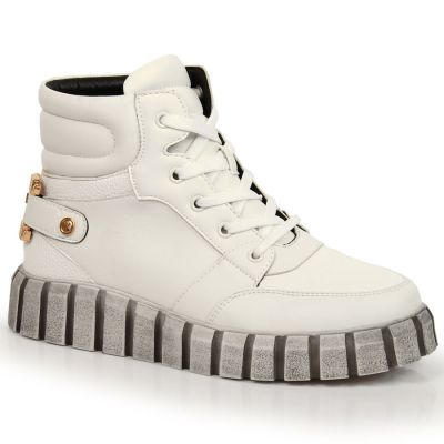 Plateau-Arbeitsstiefel mit Verzierung Potocki W WOL106B Weiß