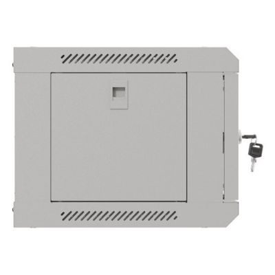 18. LANBERG Wandregalschrank 19" 4HE 540x350 GRAU GLASTÜR (Flachverpackung)