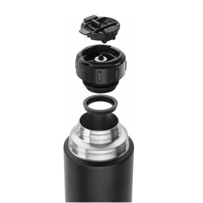 10. ZWILLING Thermoskanne mit Becher, 1 Liter, schwarz