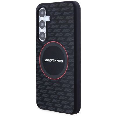 2. AMG Silikon Carbon Pattern MagSafe Hülle für Samsung Galaxy S24 - Schwarz