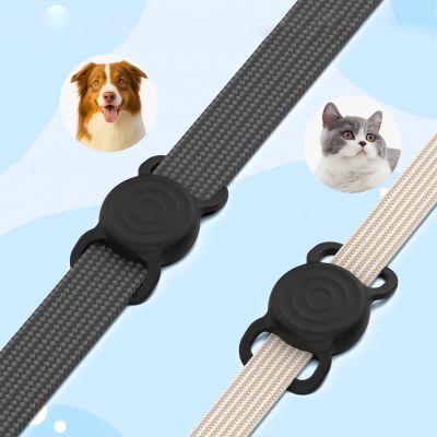 6. Wasserdichte AirTag-Silikonhülle für Hunde- oder Katzenhalsband – Schwarz