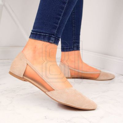 3. Jezzi W EVE59B beige Ballerinas mit spitzer Zehenpartie 