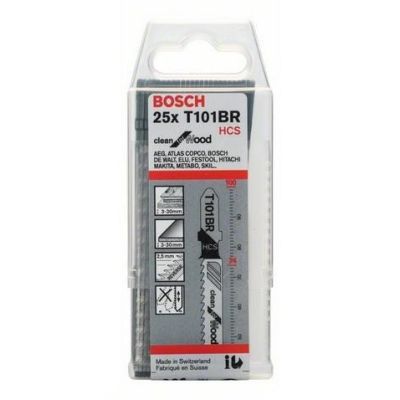 2. Bosch T101BR Stichsägeblatt, 25-teilig, für Holz