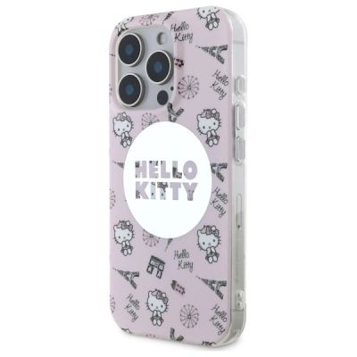 2. Hello Kitty IML All Over Paris Magsafe Hülle für iPhone 16 Pro Max – Rosa